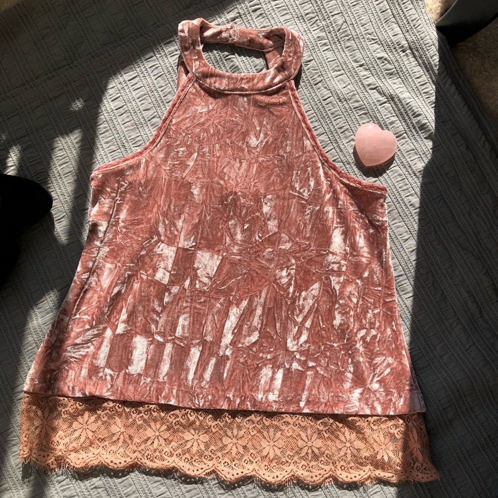 Crushed Velvet Feminine Halter